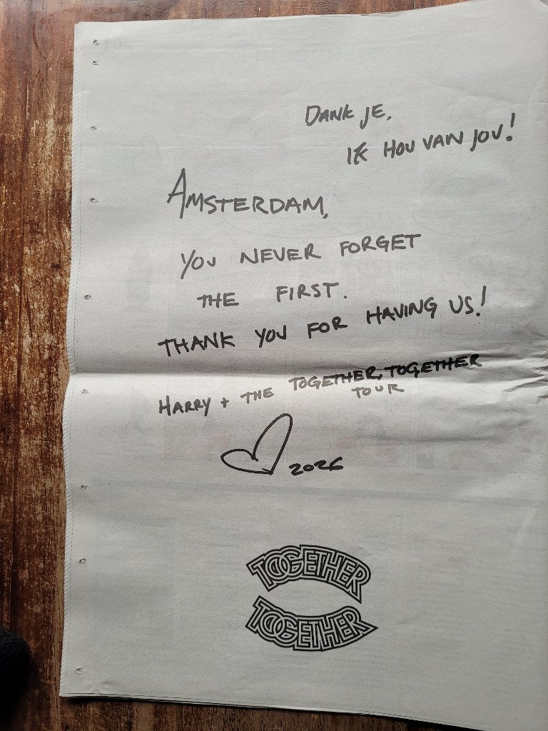 Harry Styles Parool, Ophalen of Verzenden, Zo goed als nieuw, Krant