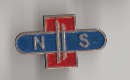 NS vintage broche dik metaal, Verzamelen, Verzenden, Zo goed als nieuw, Transport