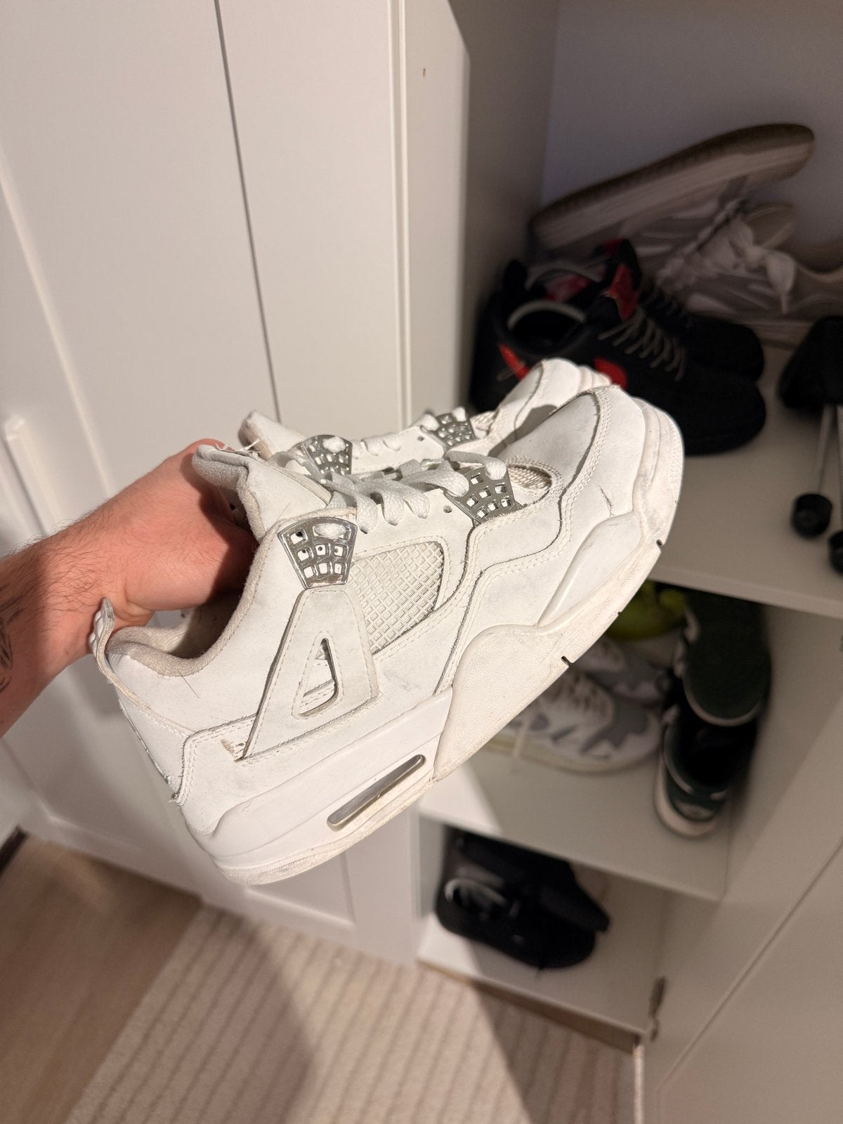 41 - Jordan 4 Pure Money 2017, Kleding | Heren, Schoenen, Gedragen, Sneakers of Gympen, Wit, Ophalen of Verzenden