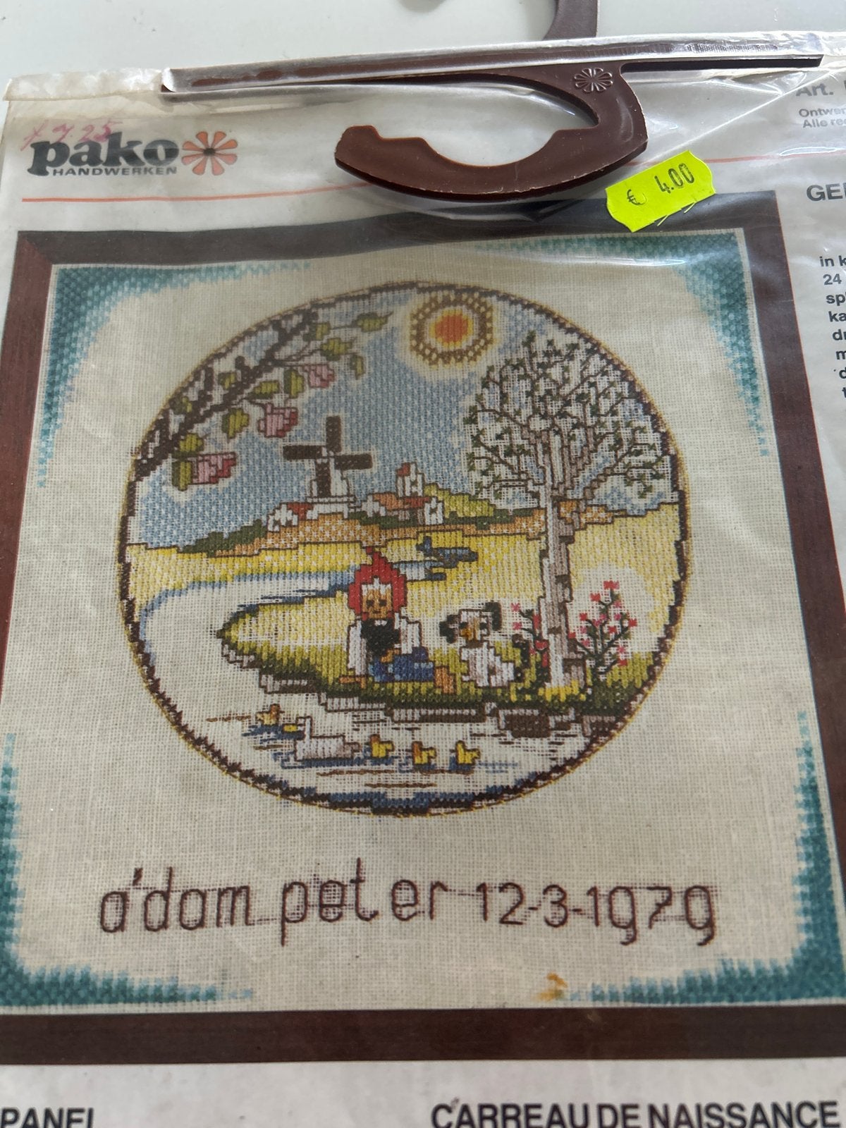 Pako Handwerken Borduurpakket Geboortetegel, Hobby en Vrije tijd, Ophalen of Verzenden, Nieuw, Handborduren, Borduurpakket