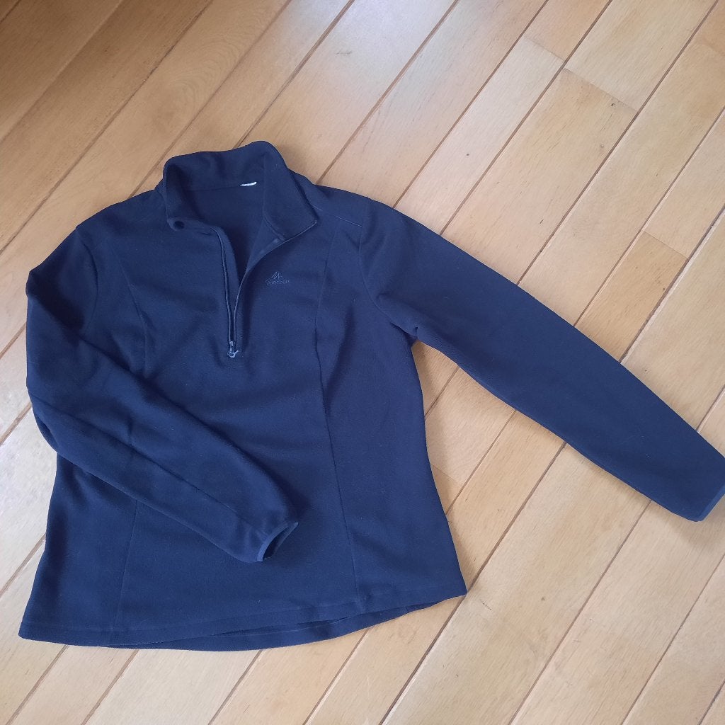 Quechua fleece zip neck koltrui donker blauw maat M, Ophalen of Verzenden, Blauw, Quechua