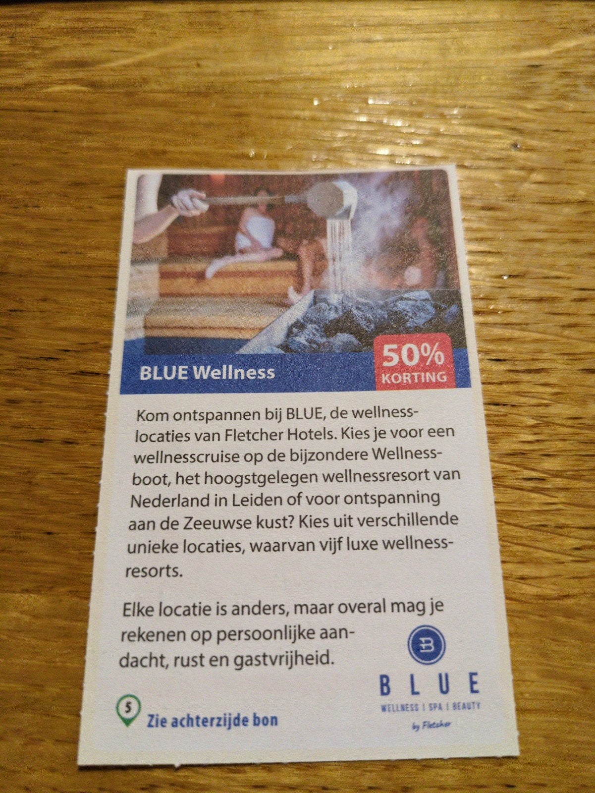 Kortingsbon voor Blue Wellness, 50 % korting, Twee personen, Kortingsbon, Spa of Sauna