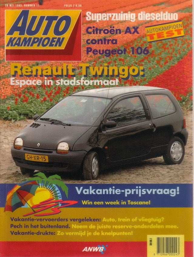 Autokampioen 11 1993 : Renault Twingo - Citroen AX - Peugeot, Ophalen of Verzenden, Gelezen, Algemeen