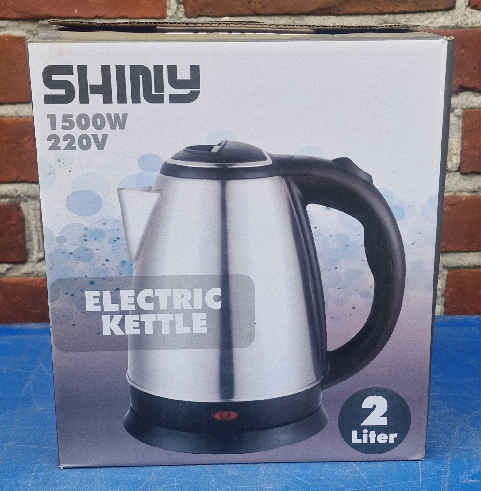Shiny Waterkoker 2L RVS 1500W - Nieuw in doos, Ophalen of Verzenden