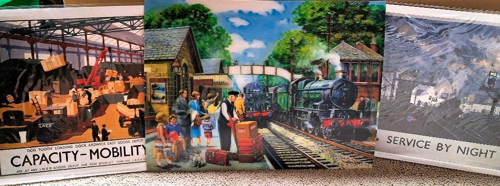3x Vintage afbeelding uit vroeger tijd Brits Spoorwegen, Ophalen of Verzenden, Gebruikt, Trein, Overige typen