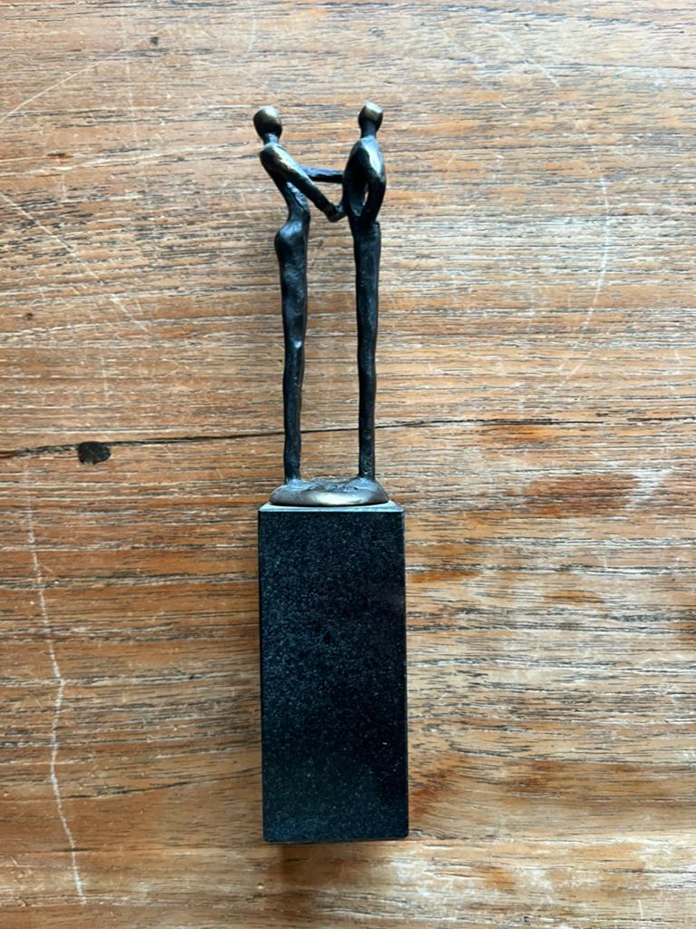 Artihove bronzen beeld, Groep mensen, Handgemaakt, Ophalen of Verzenden, Brons