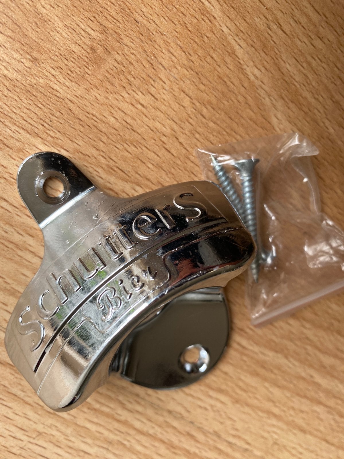 Nieuwe Ijzeren RVS wand flesopener, Ophalen of Verzenden, Nieuw