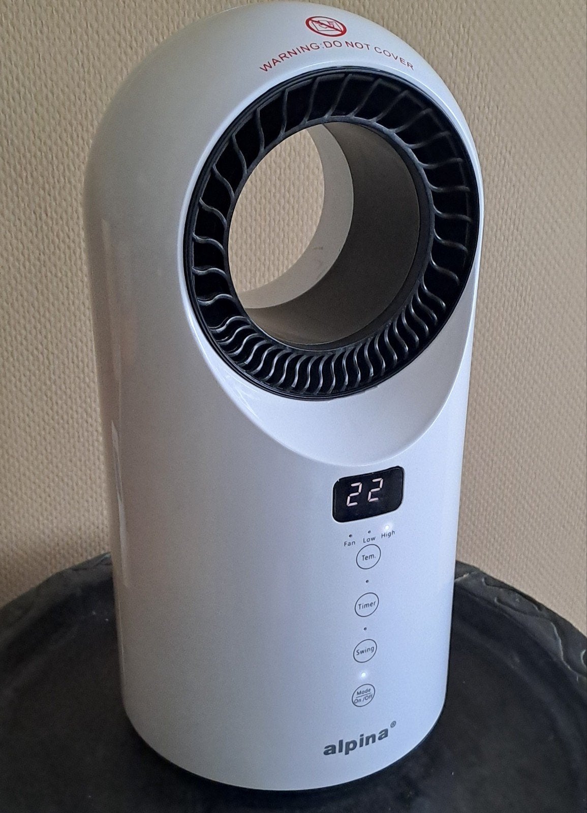 Alpina PTC-1903R keramische ventilatorkachel, Ophalen of Verzenden, Zo goed als nieuw, Tafelventilator
