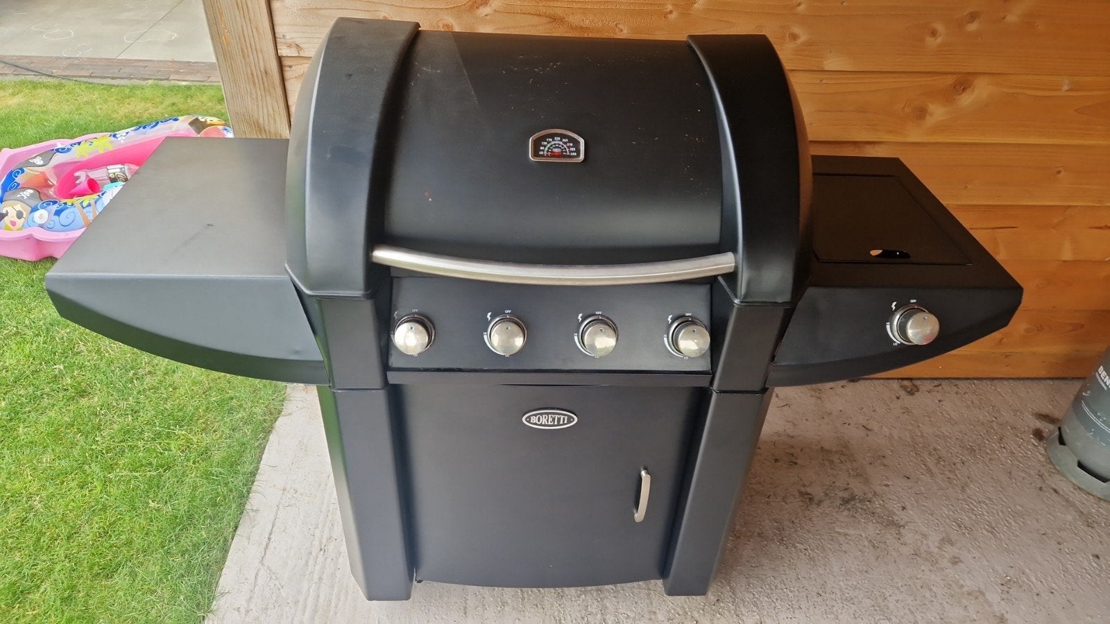 Gebruikte Boretti gasbarbecue met zijbrander, Tuin en Terras, Ophalen, Gebruikt, Boretti