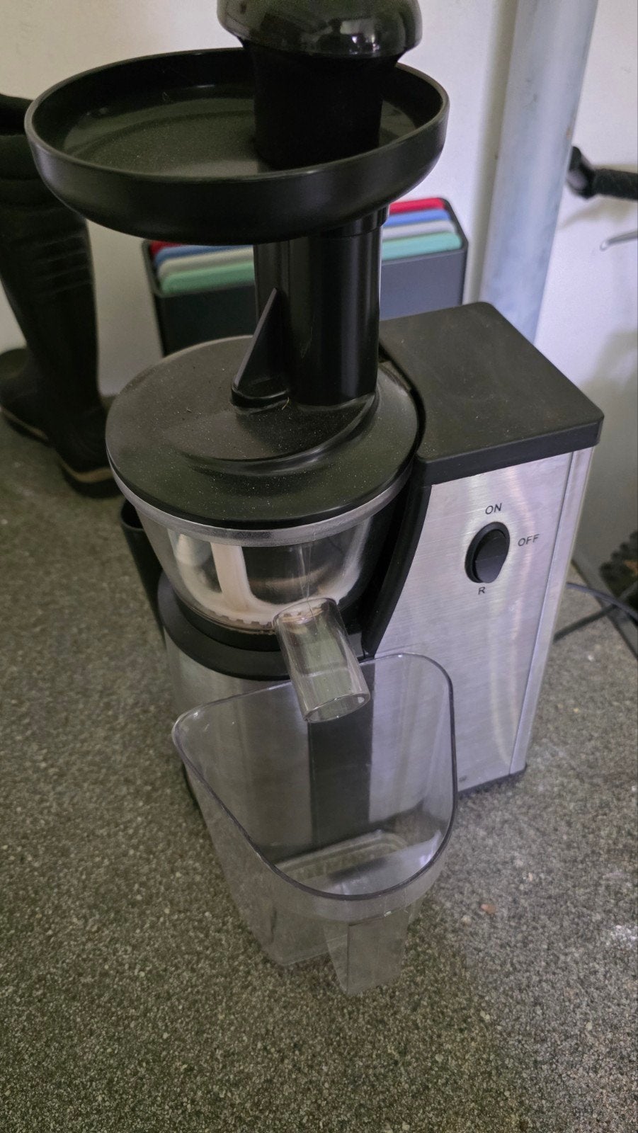 Tarrington House SJ1400 Slowjuicer - Zilver/Zwart, Ophalen of Verzenden, Gebruikt, Elektrisch, Slowjuicer