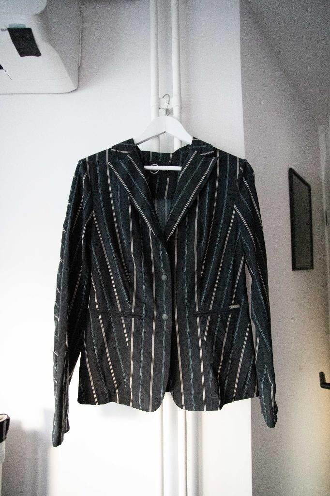 Blazer met gestreept patroon travelstof Jane Lushka maat M, Maat 38/40 (M), Overige kleuren, Ophalen of Verzenden, Zo goed als nieuw