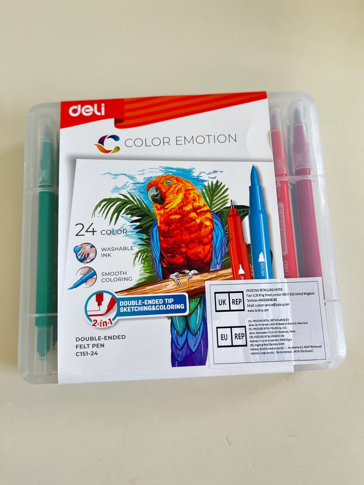 Speciale kleurstiften Aquarelmarkers Set24 DELI, Ophalen of Verzenden, Nieuw, Potlood of Stift