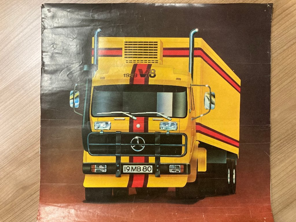 Mercedes Benz truck en bus fotoprint 4 stuks., Ophalen, Zo goed als nieuw, Auto's