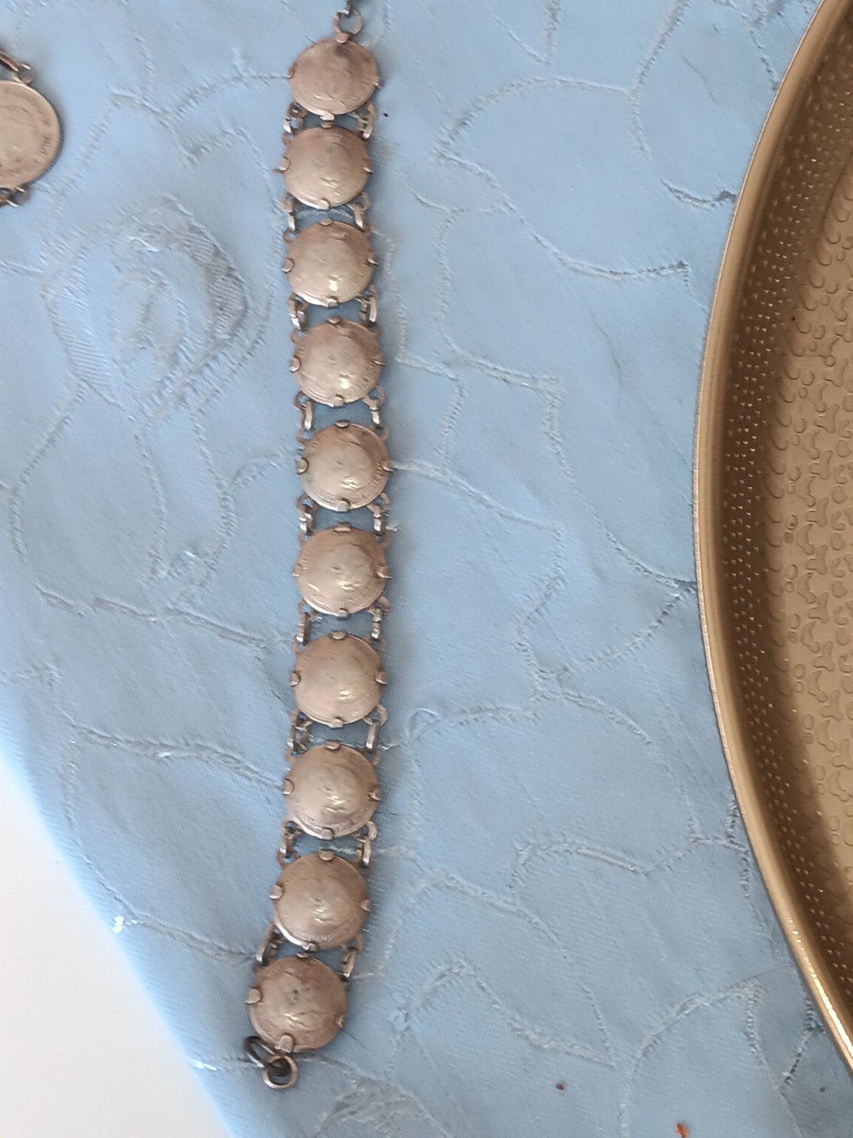 Oud zilveren dubbeltjes armband  met willemientjes, Sieraden, Tassen en Uiterlijk, Armbanden, Ophalen, Zo goed als nieuw, Zilver