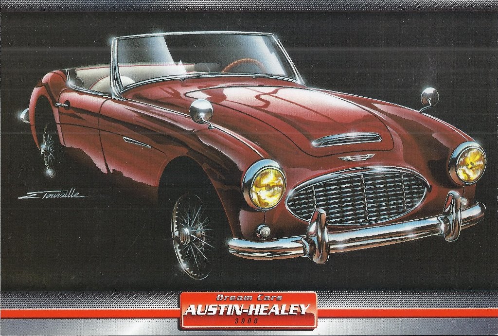 Ma572 foto dream cars austin healey 3000, Ophalen of Verzenden, 1980 tot heden, Zo goed als nieuw, Overige onderwerpen