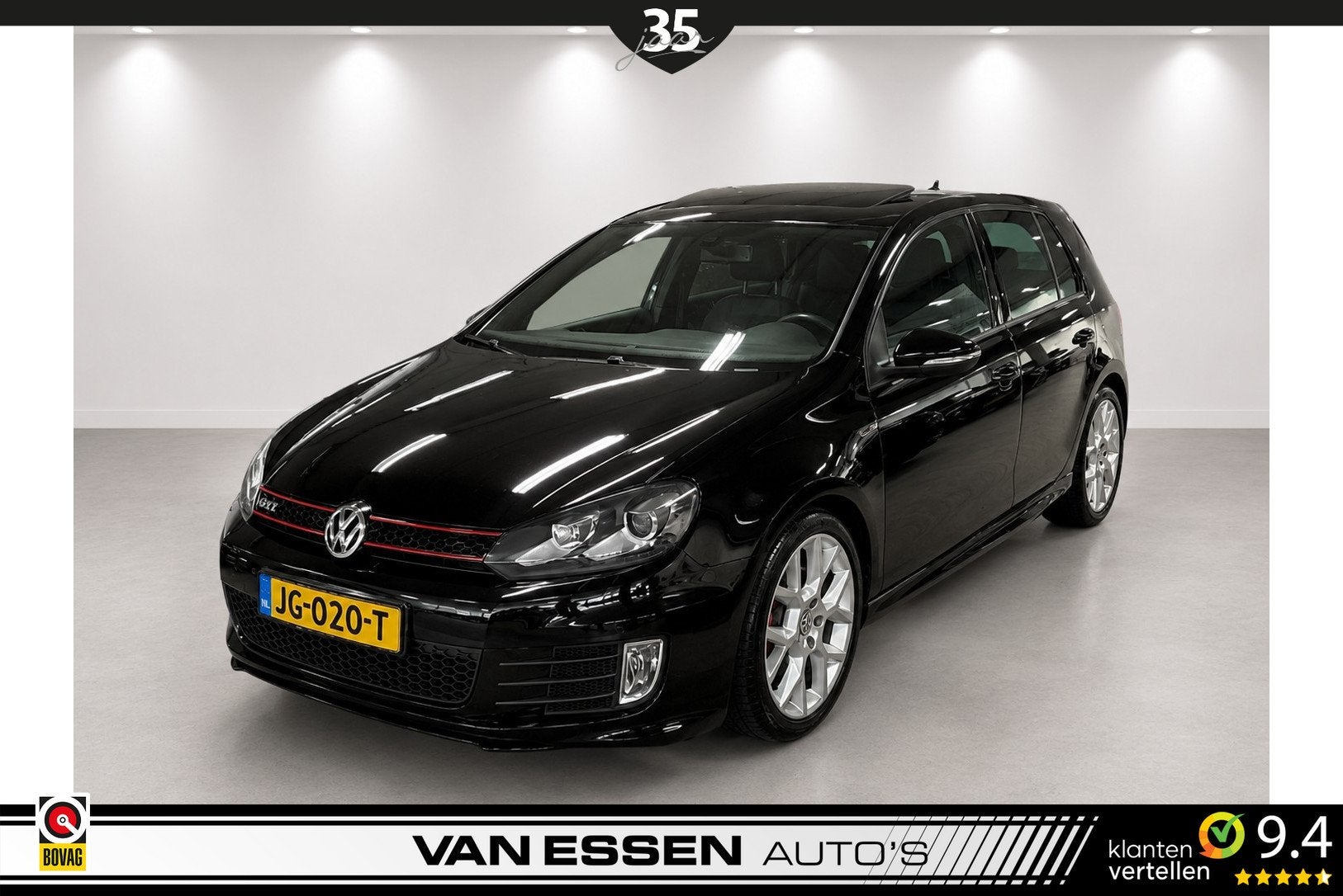 Volkswagen Golf 2.0 GTI Edition 35 Pano Navigatie Stoelverw., Auto's, Volkswagen, Euro 5, Gebruikt, 1984 cc, Zwart