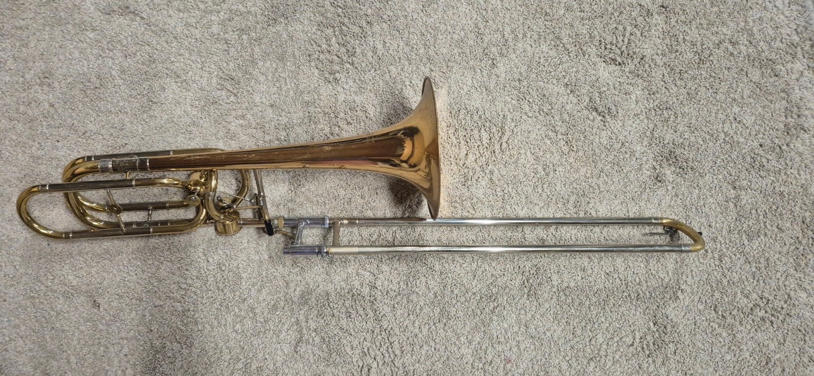 Holton tr180 met hagmann ventielen, Muziek en Instrumenten, Blaasinstrumenten | Trombones, Ophalen of Verzenden, Gebruikt