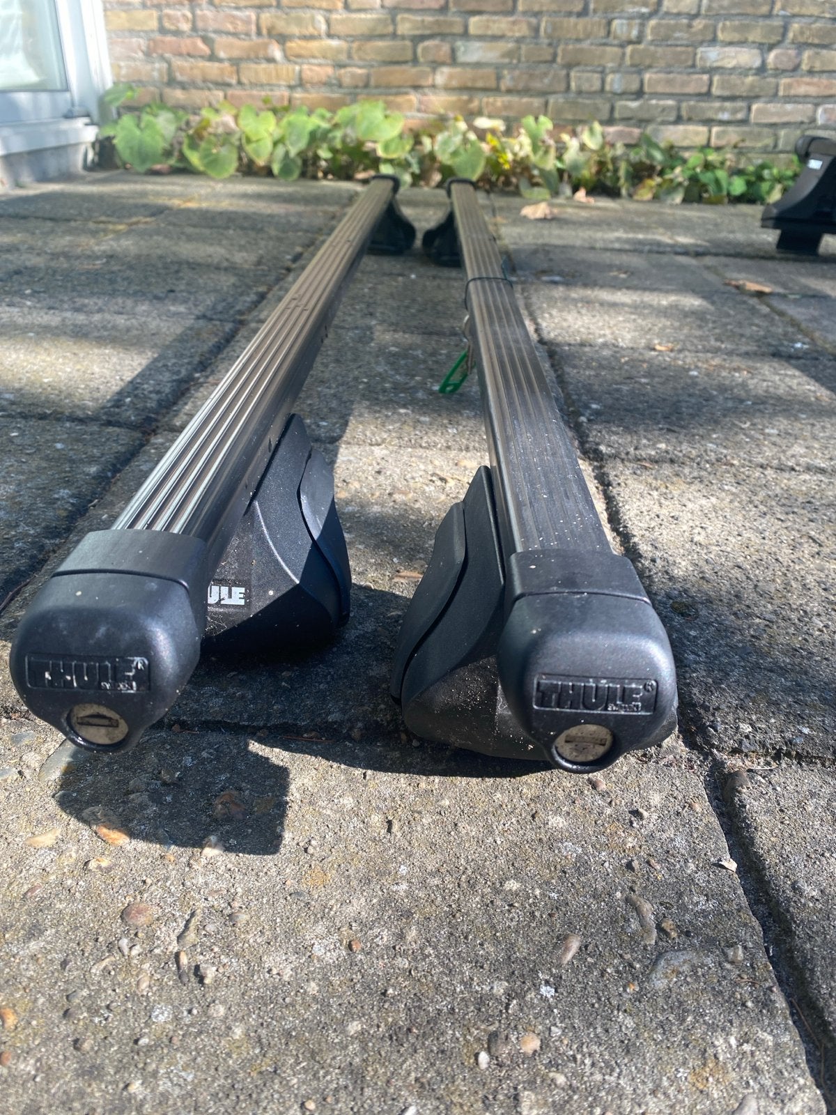 Complete Thule dakdragerset voor open dakreling (120 cm), Auto diversen, Ophalen, Gebruikt