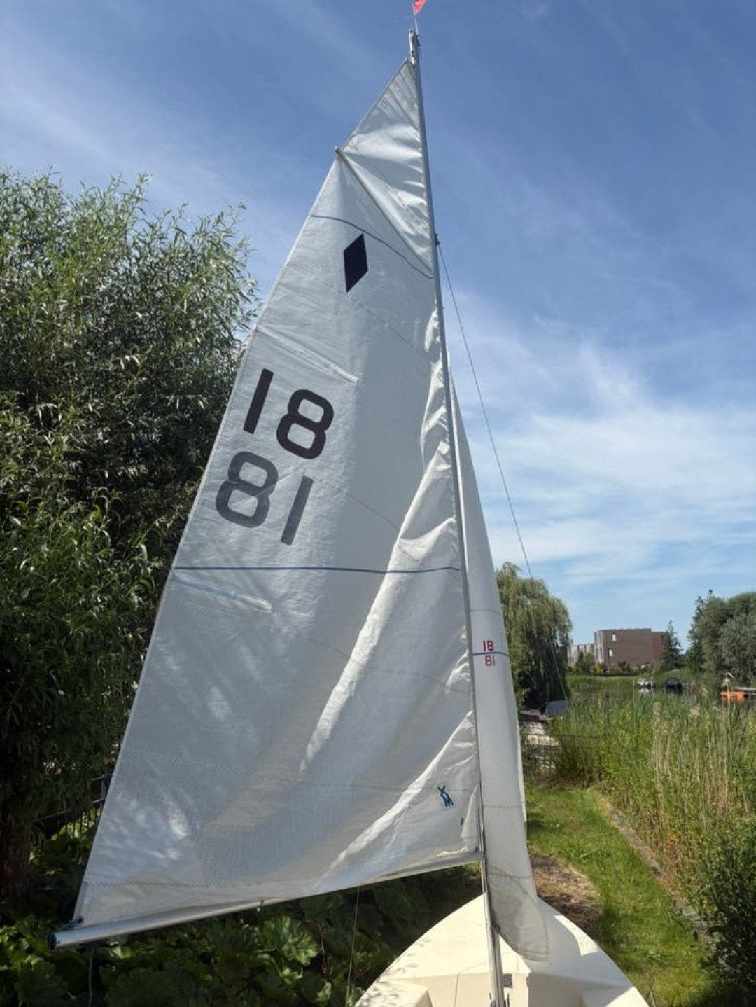 Poly Flits Zeilbootje met Evinrude motor -, Ophalen of Verzenden