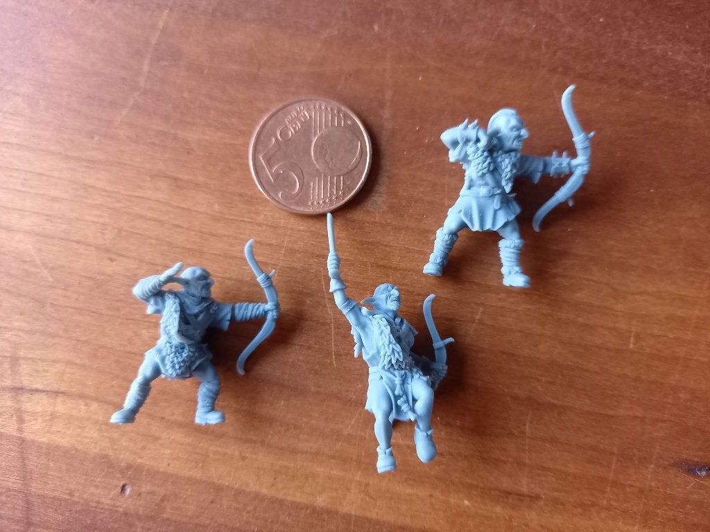 3x MESBG orc archers trackers warriors with bow MESBG, Ophalen of Verzenden, Zo goed als nieuw, Lord of the Rings, Figuurtje(s)