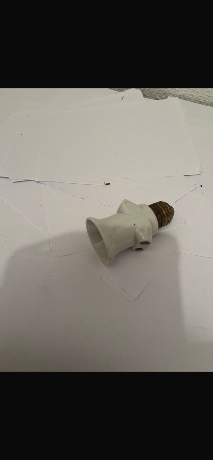 Vintage porseleinen fitting E27, Ophalen of Verzenden