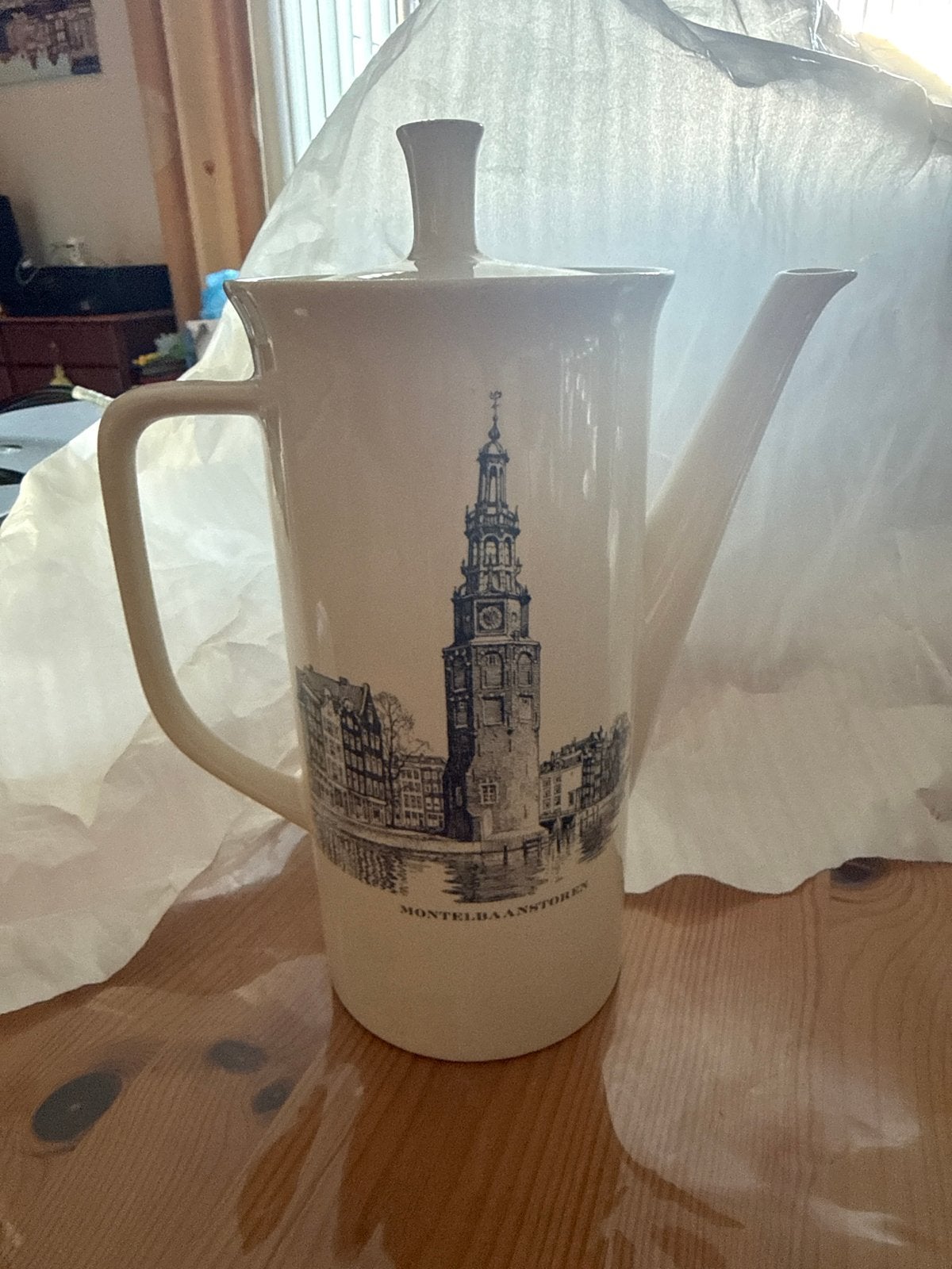 Vintage Villeroy & Boch Theepot Montelbaanstoren Amsterdam, Ophalen