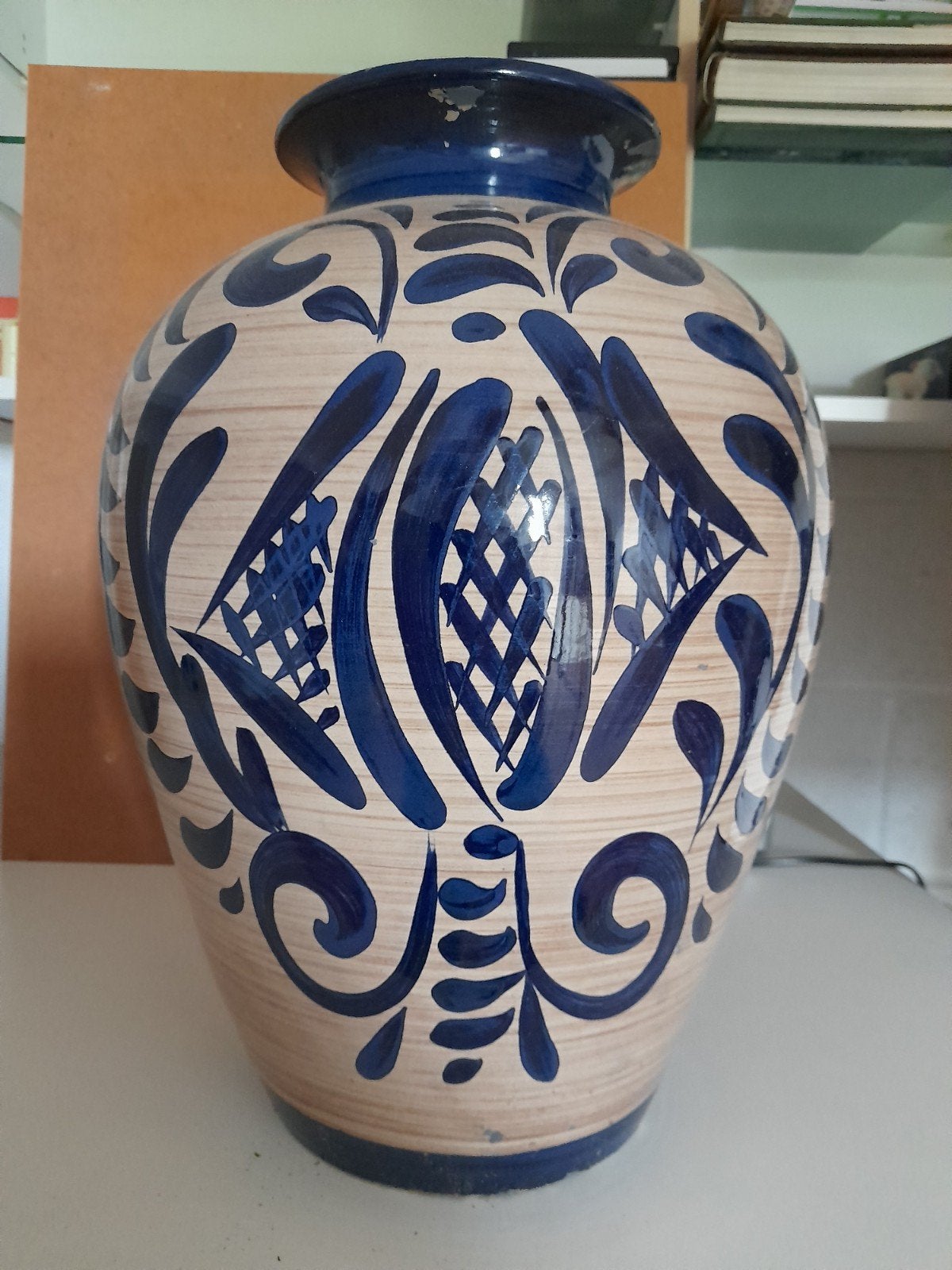 Vaas, Huis en Inrichting, Woonaccessoires | Vazen, Ophalen, Inclusief decoratie, Gebruikt, Meerkleurig