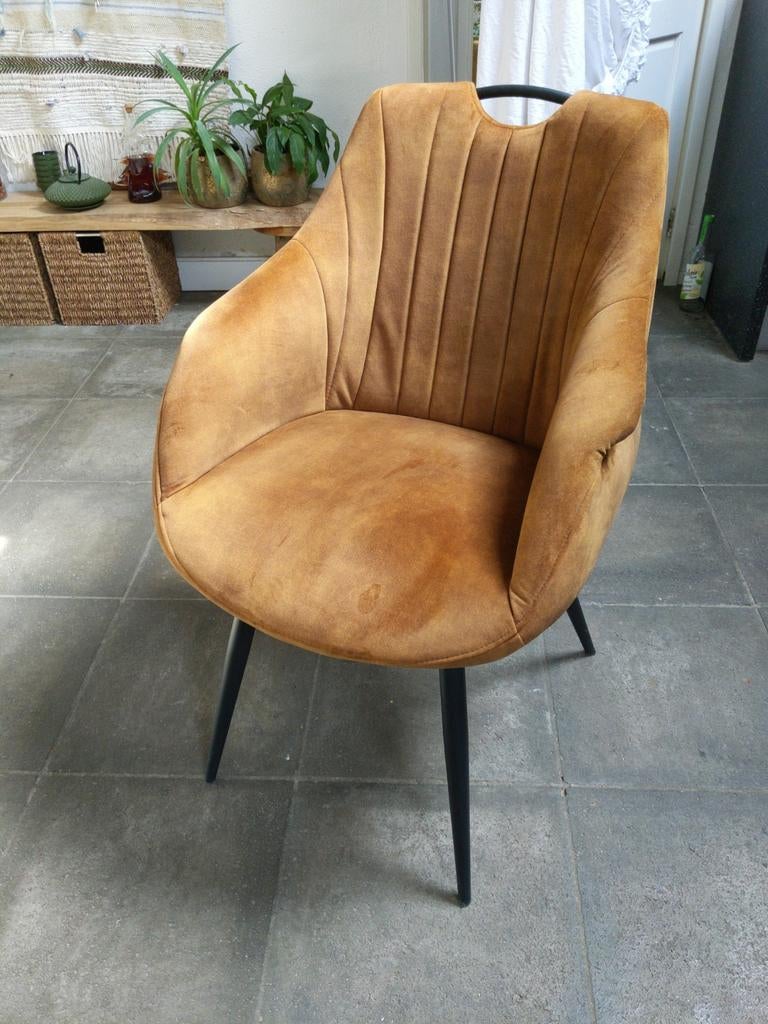 4 eetkamer fauteuils in perfecte staat, Ophalen of Verzenden, Zo goed als nieuw, 75 tot 100 cm, 50 tot 75 cm