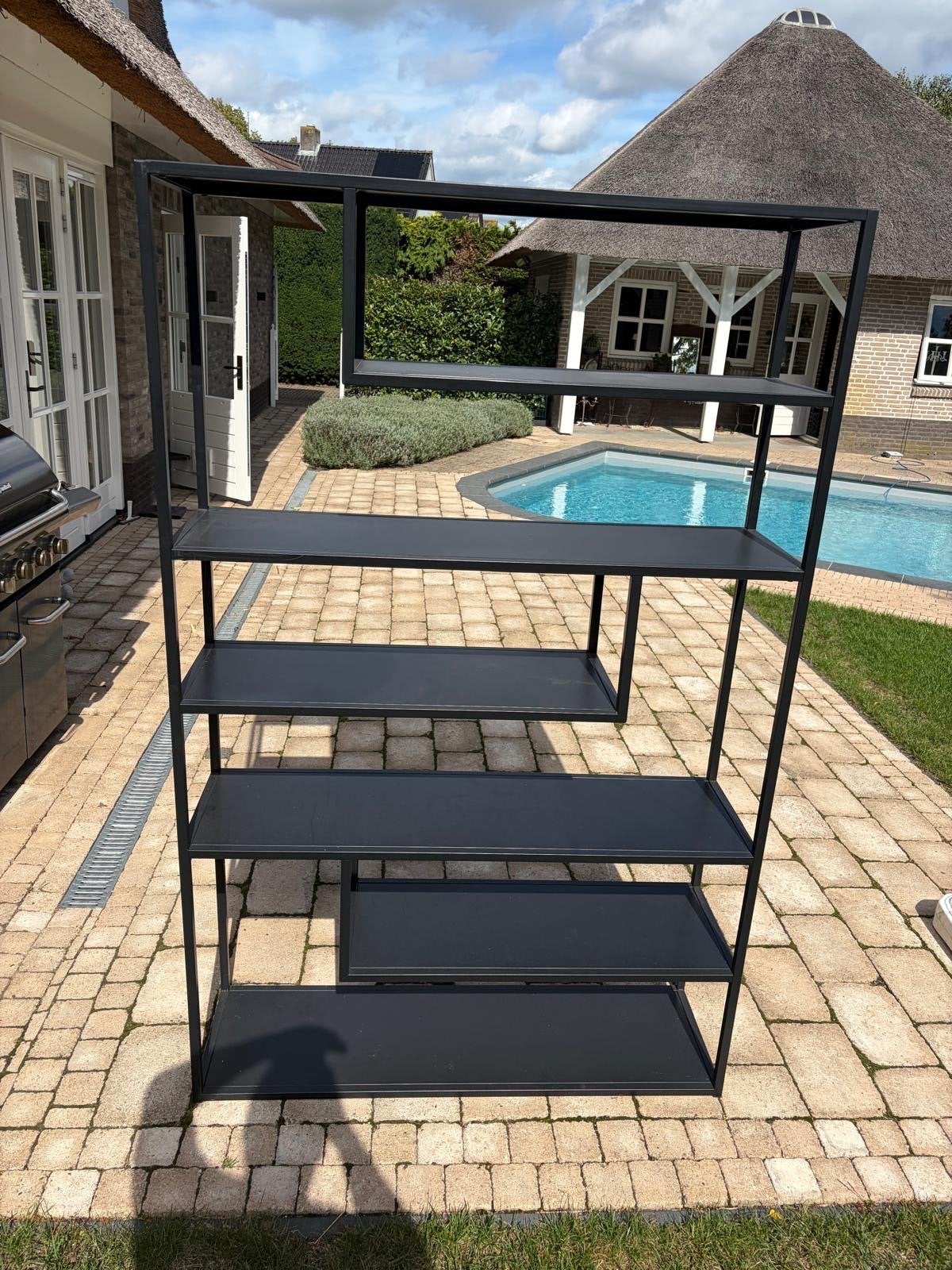 Vakkenkast metaal 85x35x188cm - Industrieel Design, Met plank(en), Nieuw, Metaal, 150 tot 200 cm