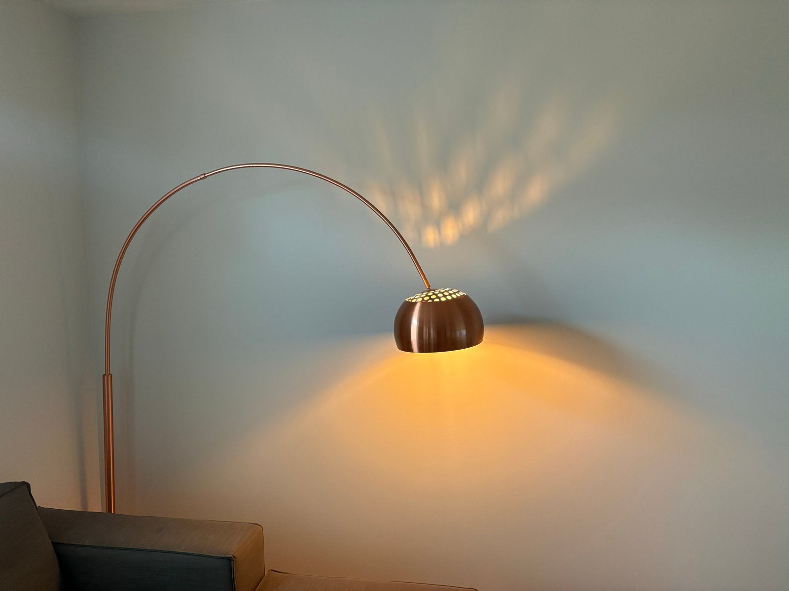 Zuiver vloerlamp koper, Ophalen, Gebruikt, E27 (groot), Metaal