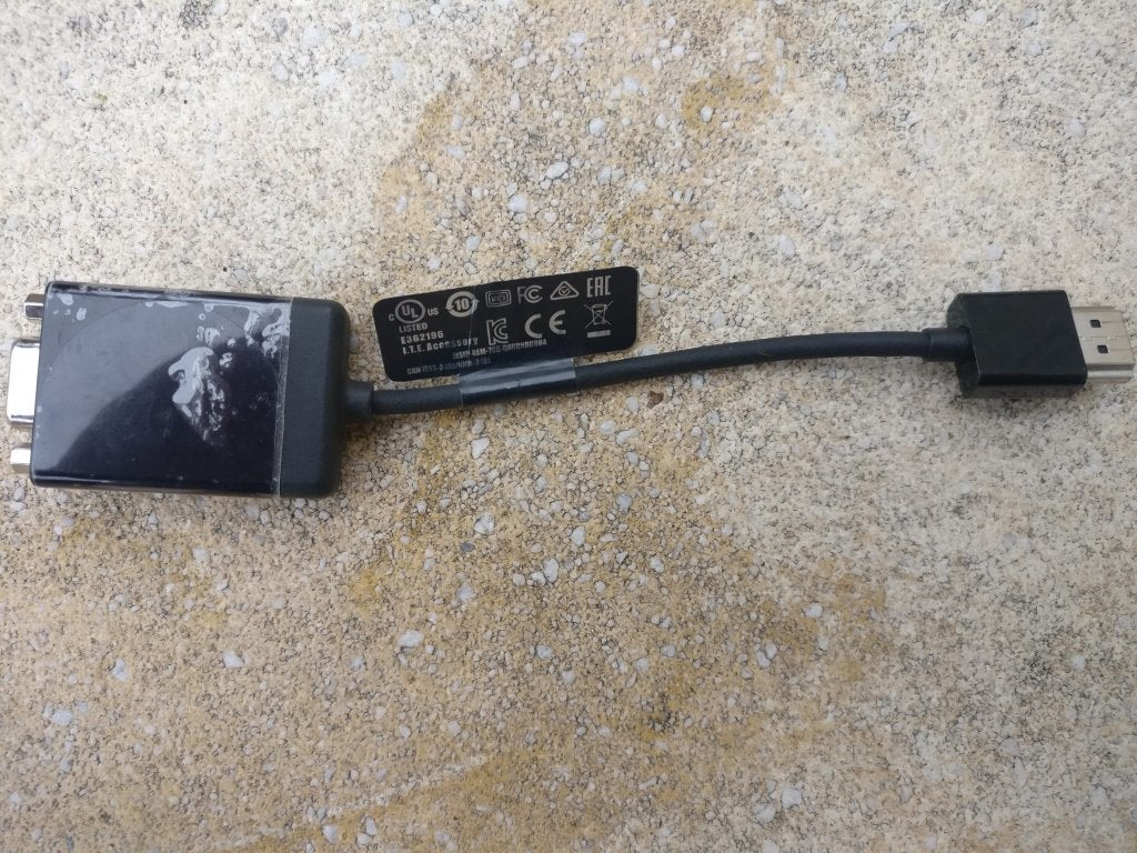 Dell 9XJND DAUBC084 adapter 1x HDMI-stekker - 1x VGA-bus, Computers en Software, Ophalen of Verzenden, Zo goed als nieuw, Dell