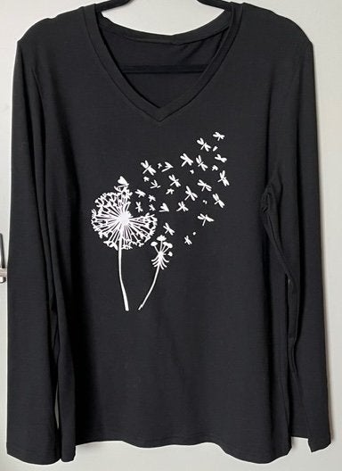 Nieuw! Shirt paardebloem maat 42, Zwart, Maat 42/44 (L), Ophalen of Verzenden, Zo goed als nieuw