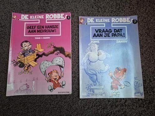 Twee stripboeken van Kleine Robbe, nummers 1 en 7, Meerdere stripboeken, Ophalen of Verzenden, Gelezen