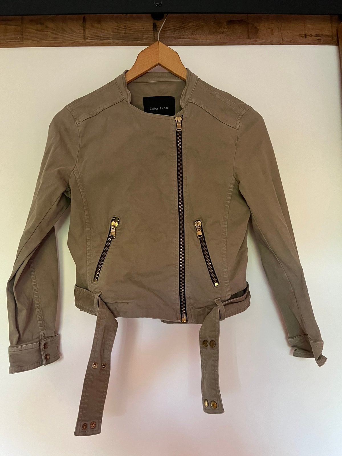 Legergroen/olijf/khaki jasje/jack ZARA maat L, Ophalen of Verzenden, Zo goed als nieuw, Groen