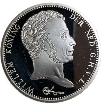 Zilveren herdenkingspenning Koning Willem I –Proof kwaliteit, Setje, Zilver, Koning Willem I, Overige waardes