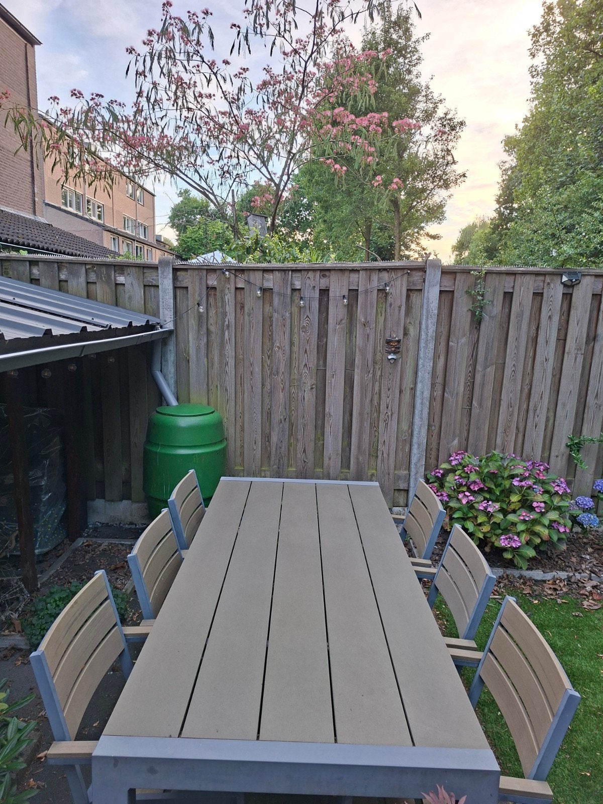 Duc le Bois tuinset (tafel + 6 stoelen), Ophalen, Gebruikt, 6 zitplaatsen, Tuinset