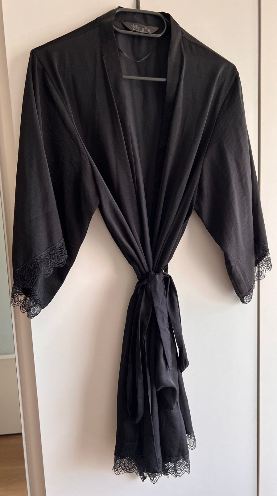 Maat M  primark kamerjas kimono duster zomer top, Ophalen of Verzenden, Zo goed als nieuw, Maat 38/40 (M), Zwart