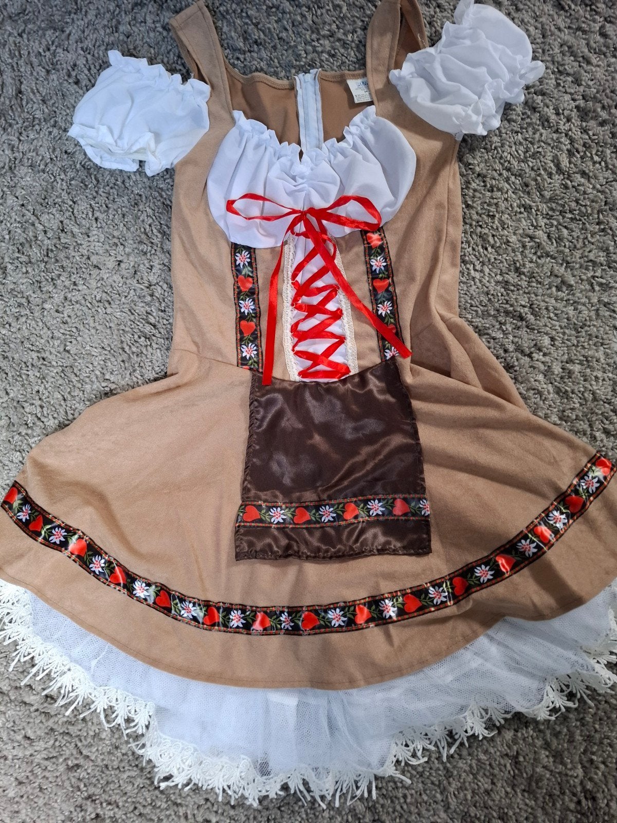 Oktoberfest Dirndl Jurk Maat 36/38 met Tule Rokje, Ophalen of Verzenden, Overige thema's, Kleding, Maat 36 (S)