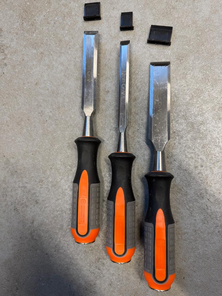 Houtbeitel steekbeitel set 3-delig nieuw, Doe-het-zelf en Verbouw, Gereedschap | Handgereedschap, Ophalen of Verzenden, Nieuw