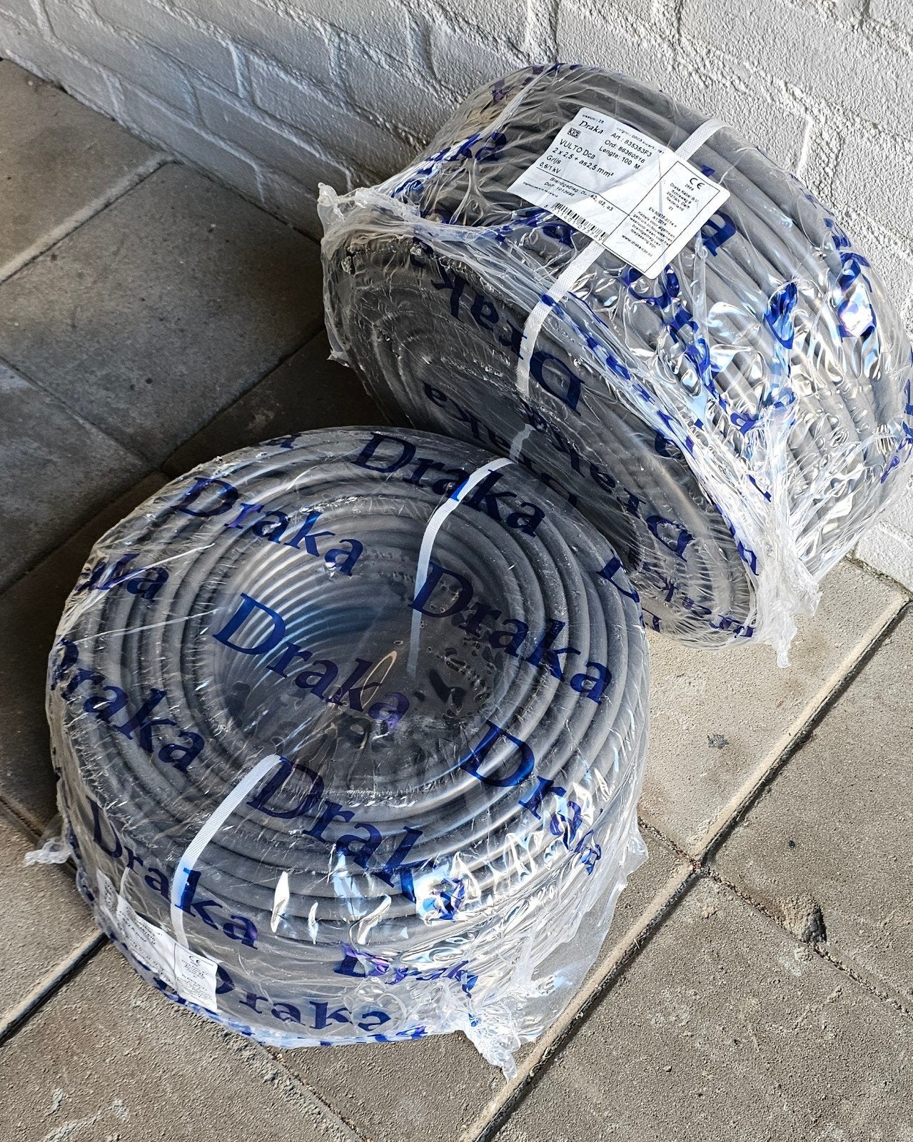 Draka YMVK-as 2x2.5 mm2 kabel - 200 meter, Ophalen, Nieuw, Draka, Kabel of Snoer