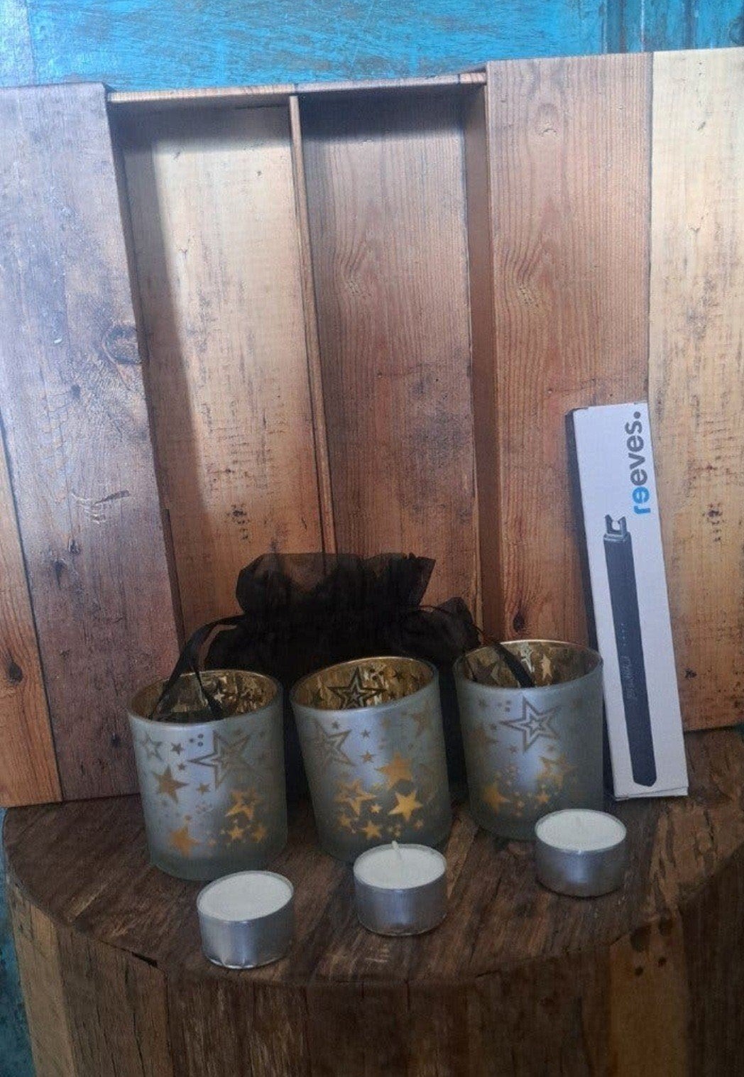 2 vaks geschenkdoos + 3 waxinelichtje + plasma aansteker, Ophalen of Verzenden, Nieuw