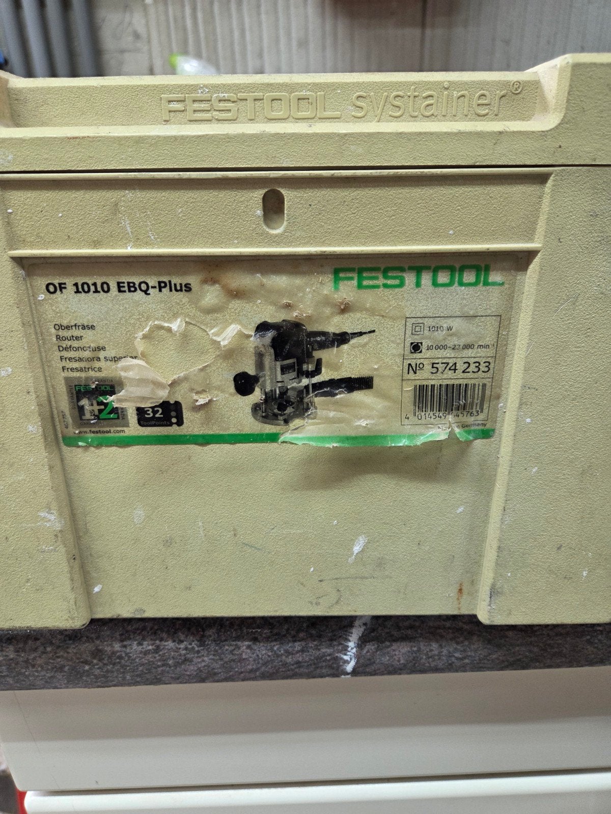 Festool OF 1010 EBQ bovenfrees - diepteinstelling defect, Doe-het-zelf en Verbouw, Gereedschap | Freesmachines, Gebruikt, Ophalen of Verzenden