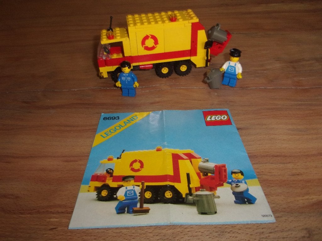 Lego Town 6693-1 Recycle Truck uit 1987, Gebruikt, Overige thema's, Lego, Ophalen of Verzenden