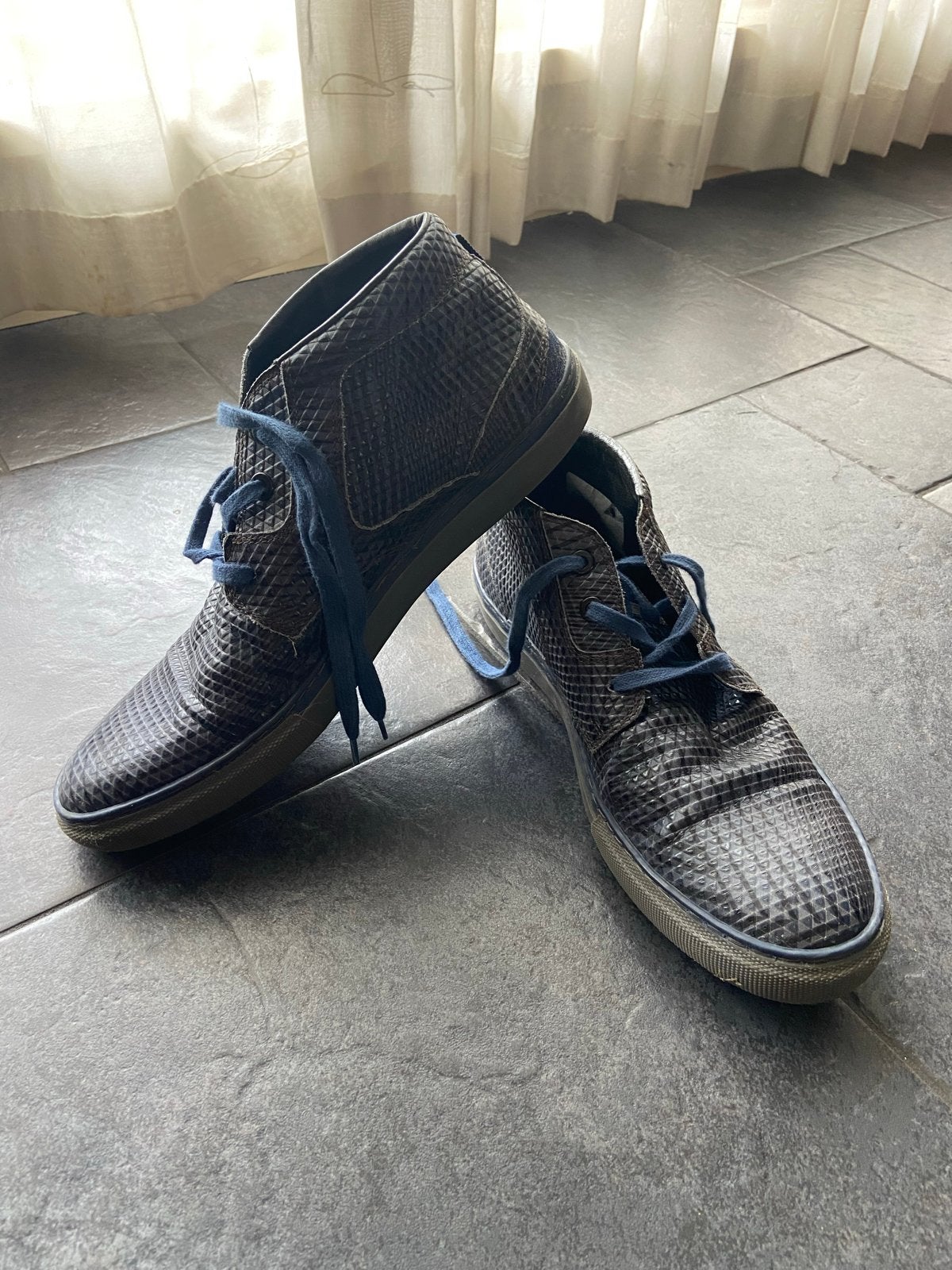 Floris van Bommel sneakers met slangenprint, Ophalen, Gedragen, Zwart, Sneakers of Gympen