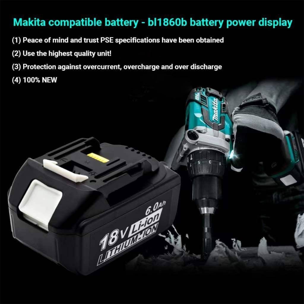 ACTIE - SET 2 ACCU'S 6.0Ah + ENKELE LADER voor LXT Makita, Doe-het-zelf en Verbouw, Gereedschap | Handgereedschap, Denico.power@gmail.com