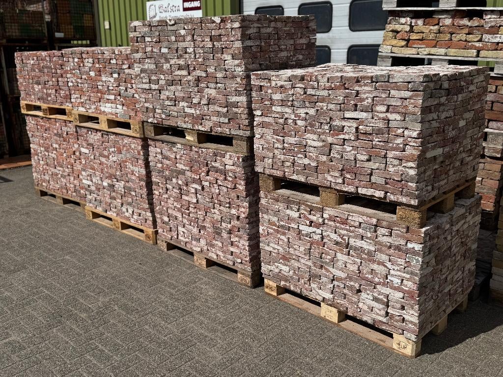 Kleine antieke rode metselsteen ijsselsteen rijntjes 18x4cm., Overige materialen, Gebruikt, Overige typen, Info@walstra.nl