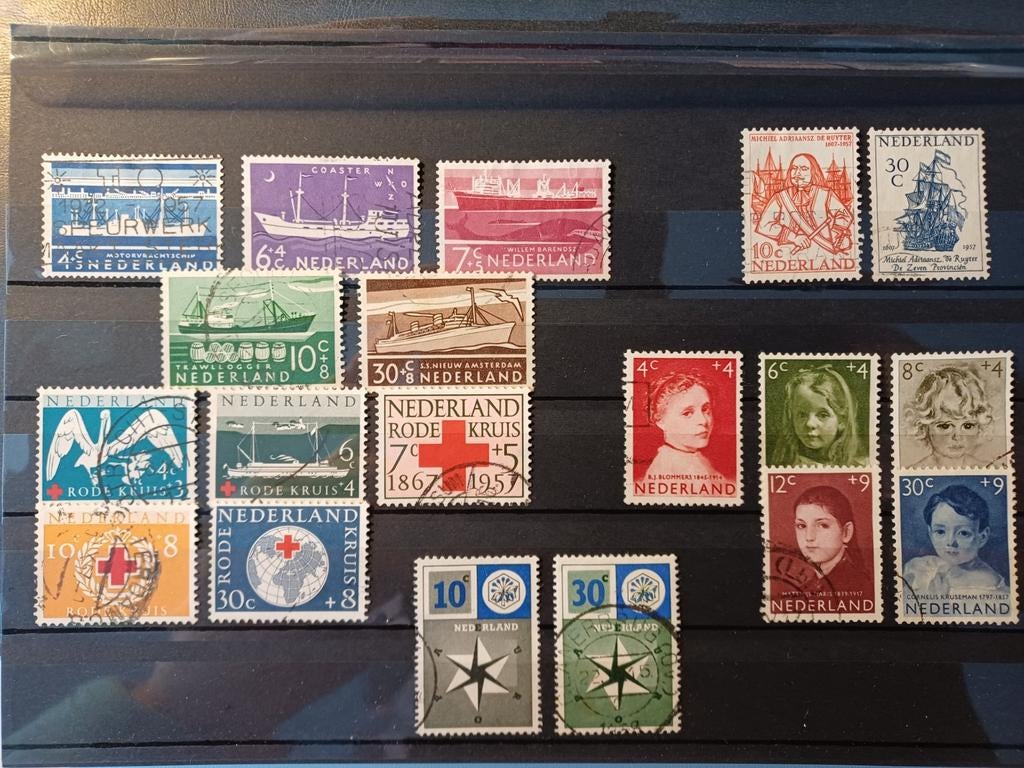 Nederland 1957 gestempeld, Ophalen of Verzenden, Na 1940, Gestempeld