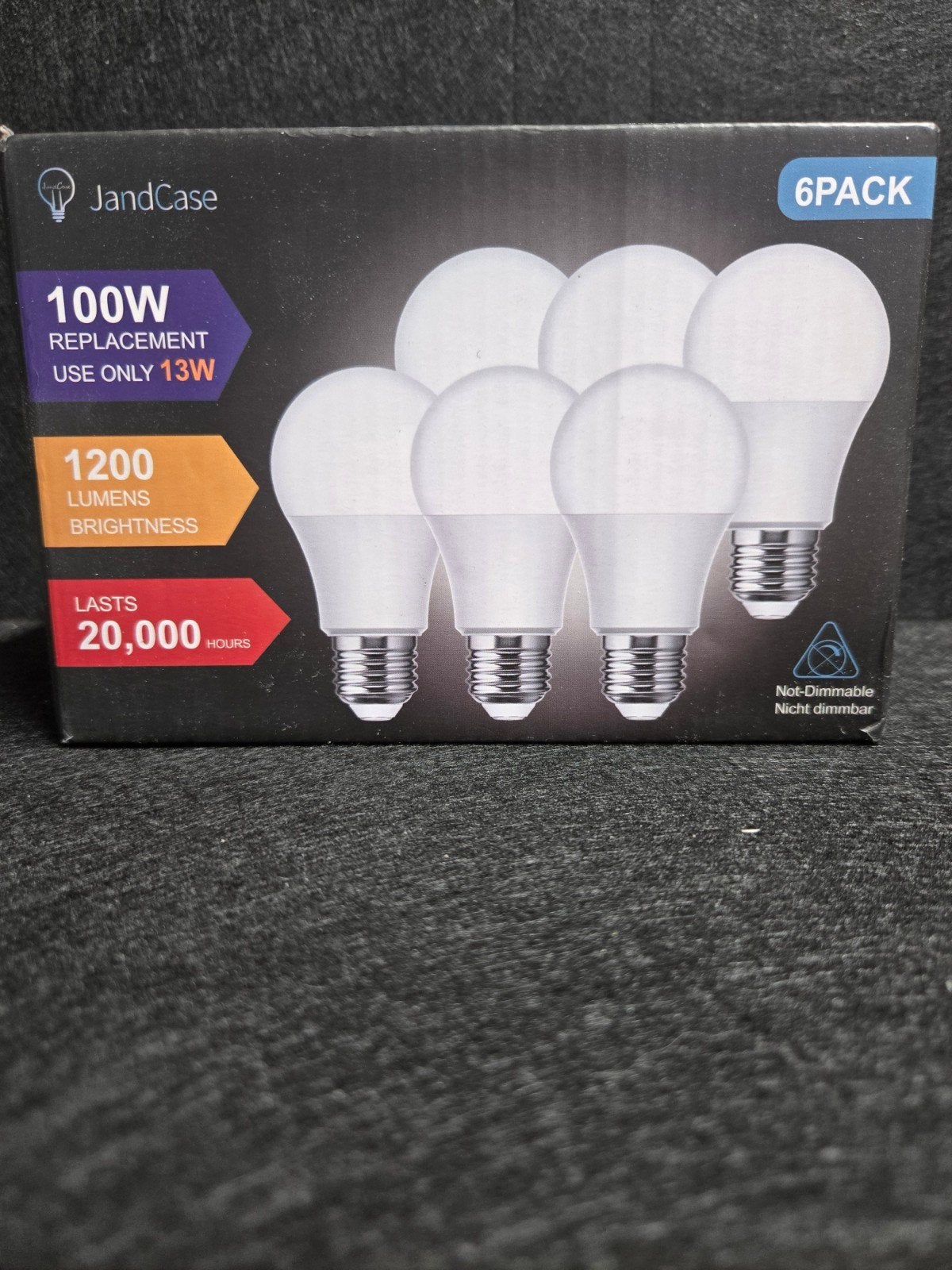 JandCase E27 LED Lampen 6-pack - Nieuw in doos, Ophalen, Led-lamp, 60 watt of meer, Nieuw