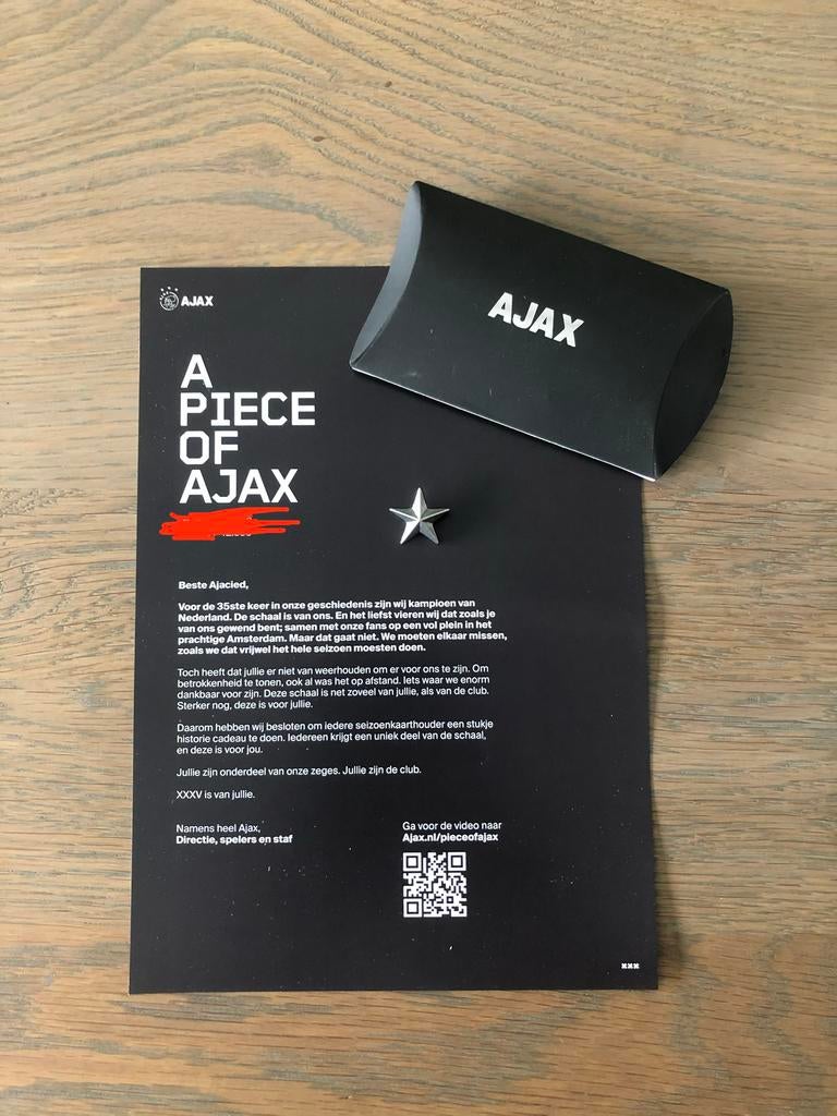 Ajax Ster Kampioenschap 20/21 + collector's items, Verzamelen, Ophalen of Verzenden, Nieuw, Overige typen