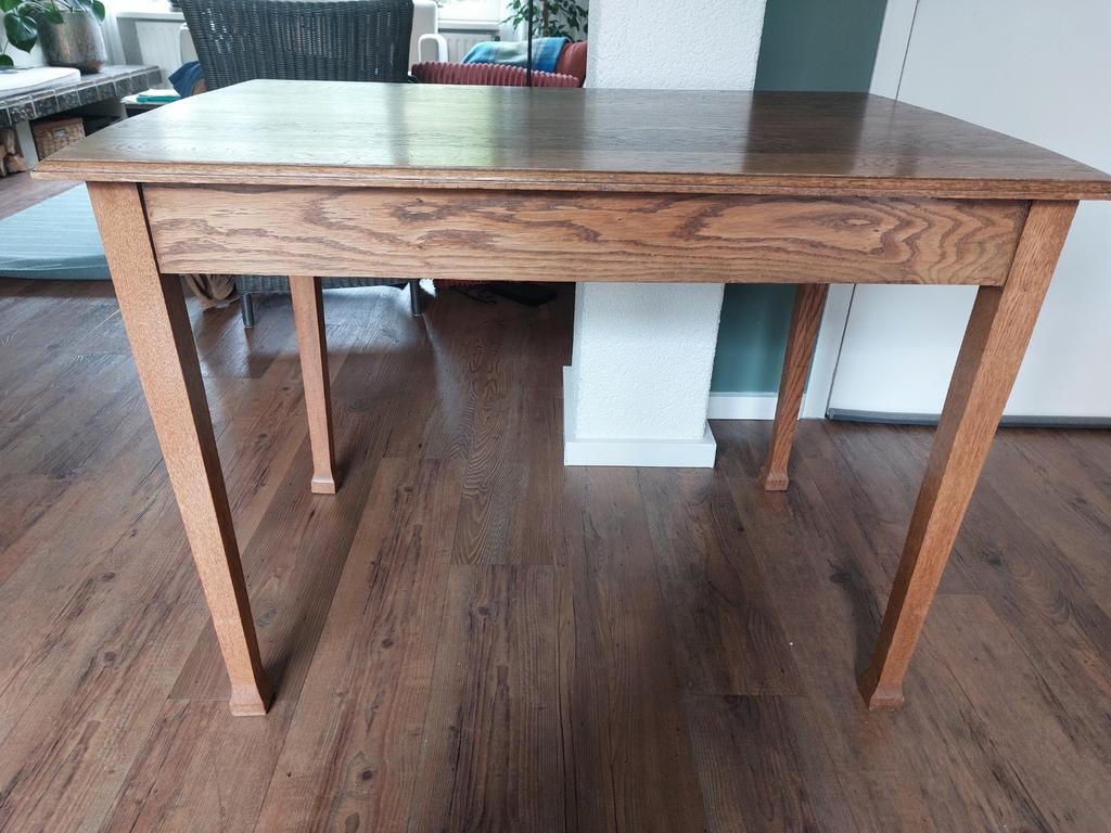 Retro- oude eiken tafel, Huis en Inrichting, Tafels | Eettafels, Gebruikt, 50 tot 100 cm, 100 tot 150 cm, Rechthoekig, Eikenhout